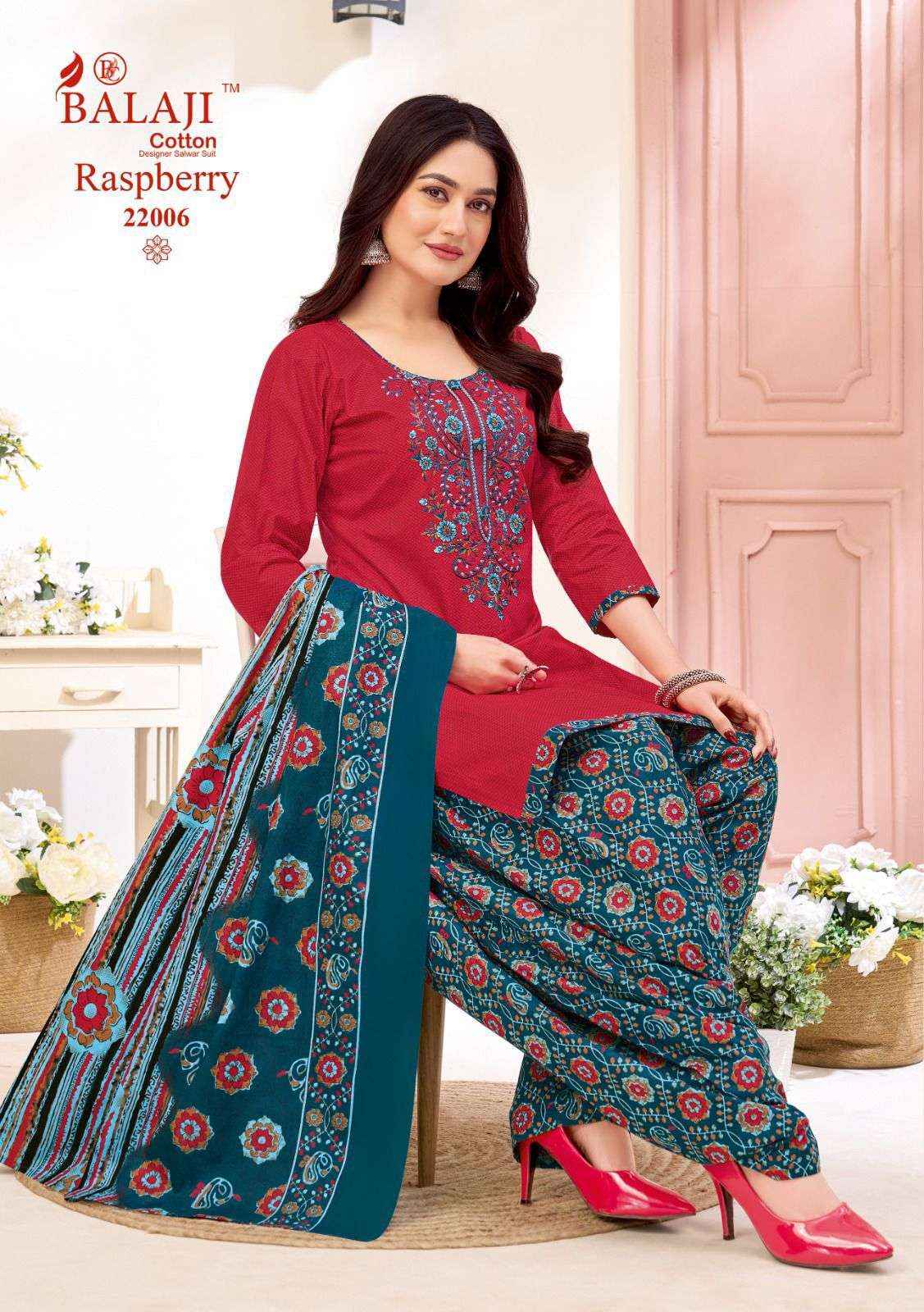Balaji Raspberry Vol 22 Cotton Dress Material 12 pcs Catalogue