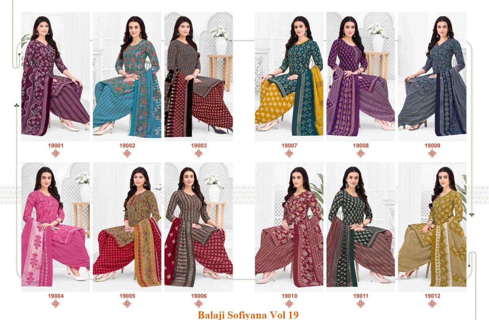 Balaji Sofiyana Vol 19 Readymade Cotton Dress 12 pcs Catalogue