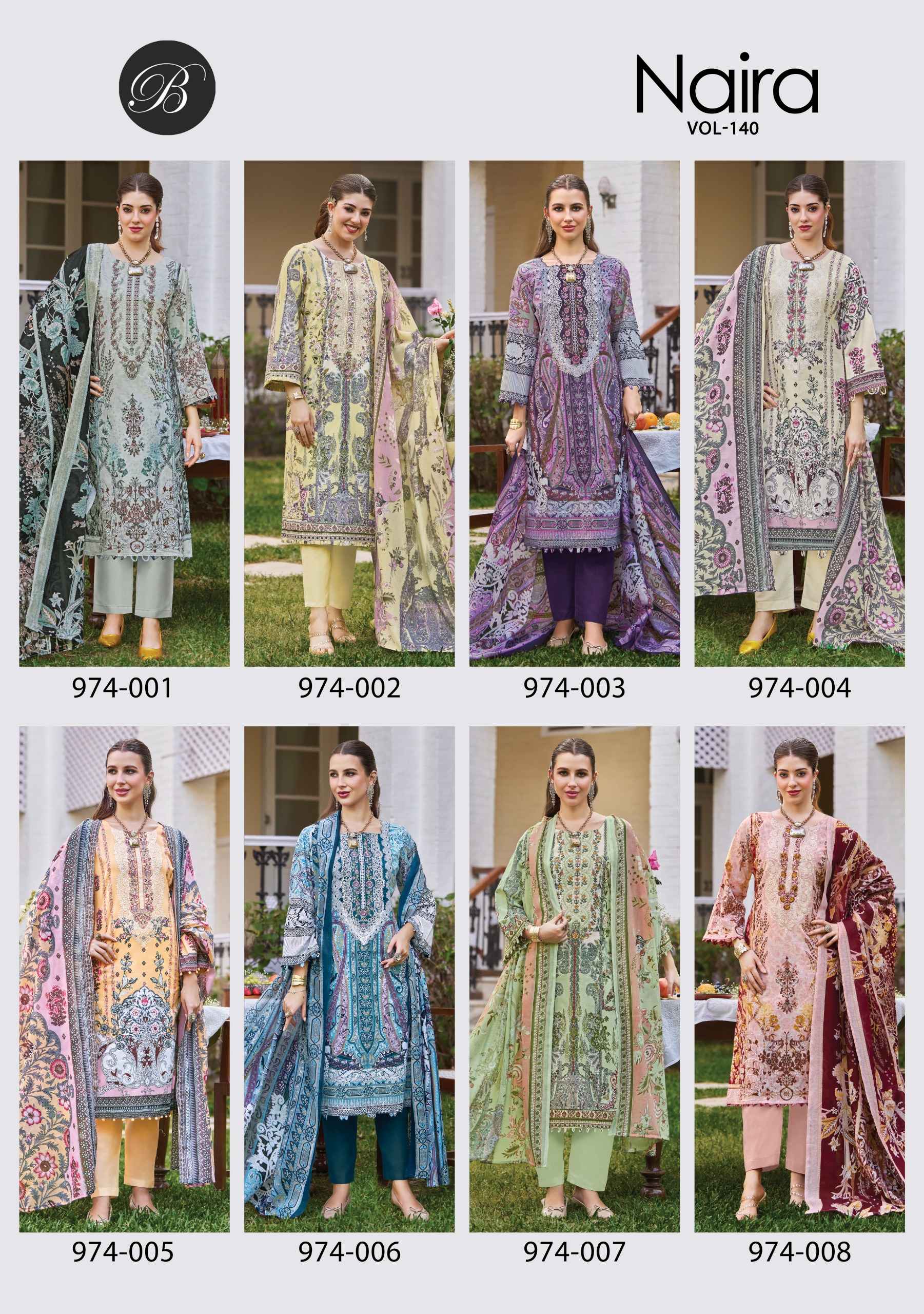 Belliza Naira Vol 140 Cotton Dress Material 8 pcs Cataloge