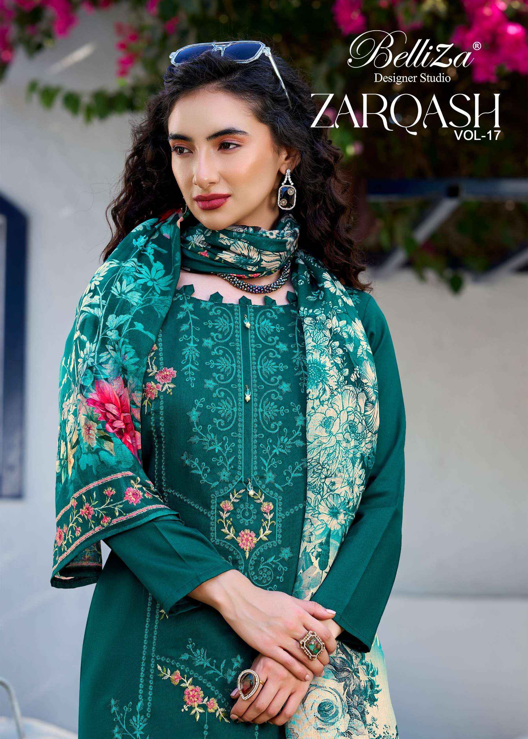 Belliza Zarqash Vol 17 Jam Cotton Dress Material 6 pcs Catalogue