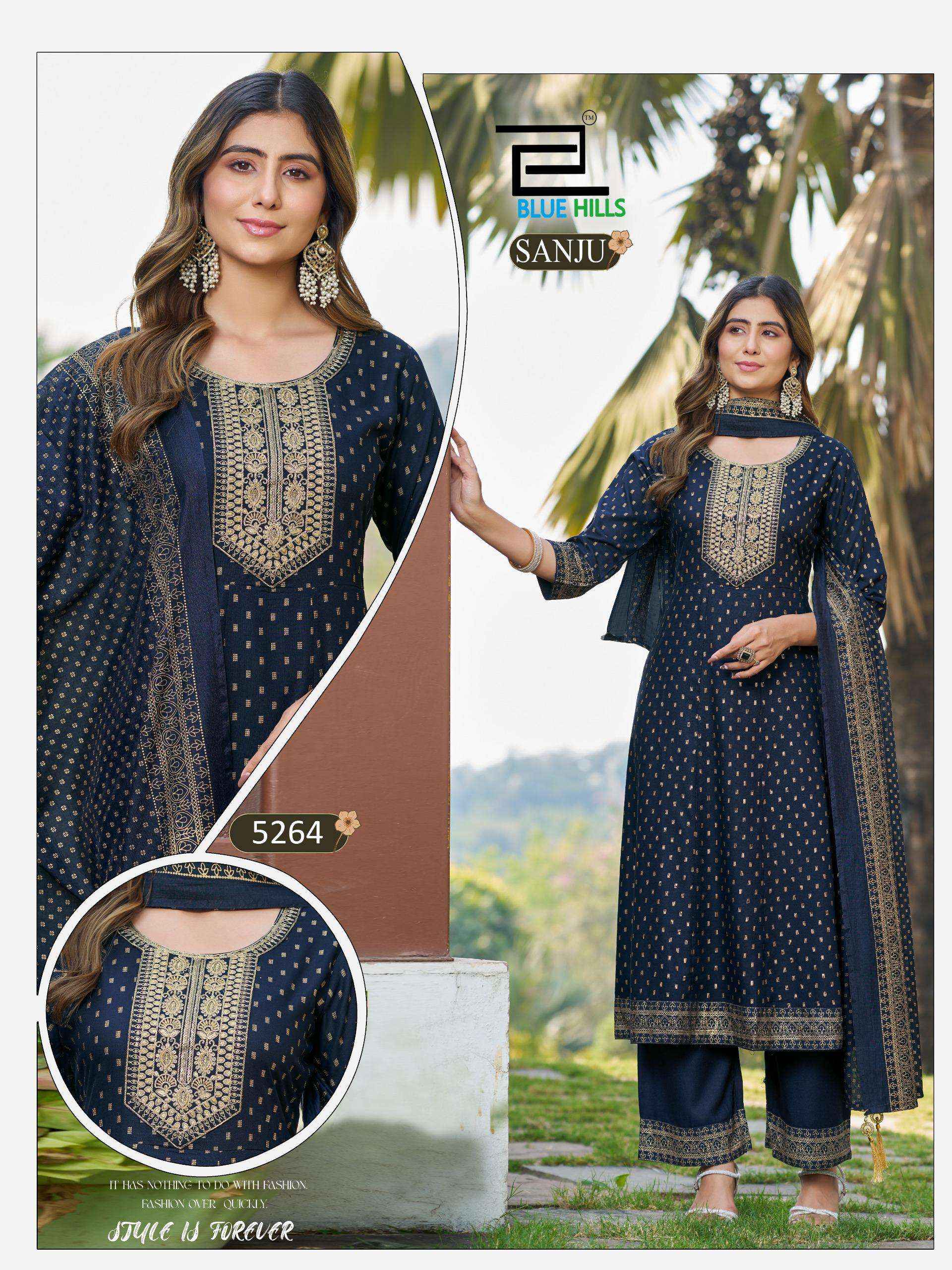 Blue Hills Sanju Rayon Kurti Combo 6 pcs Catalogue