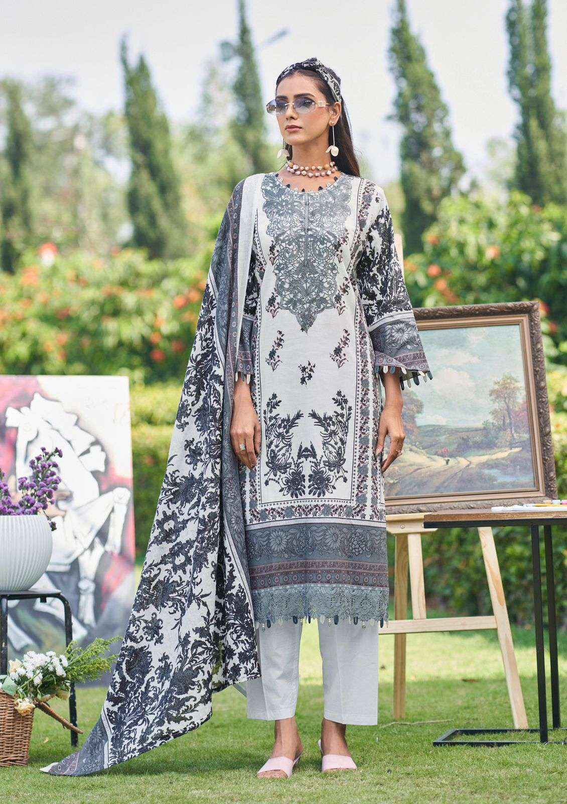 Cosmos Jazmin Vol 2 Lawn Cotton Dress Material 6 pcs Catalogue