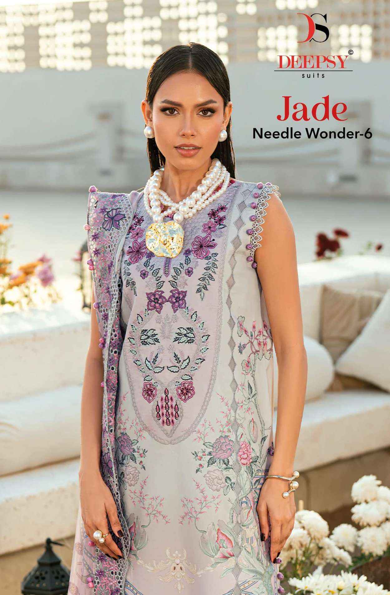 Deepsy Jade Needle Wonder Vol 6 Cotton Dress Material 8 pcs Catalogue