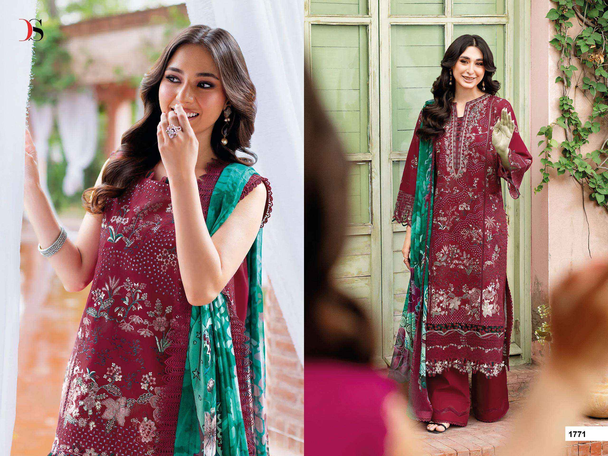Deepsy Ramsha Cotton Dress Material 6 pcs Catalogue