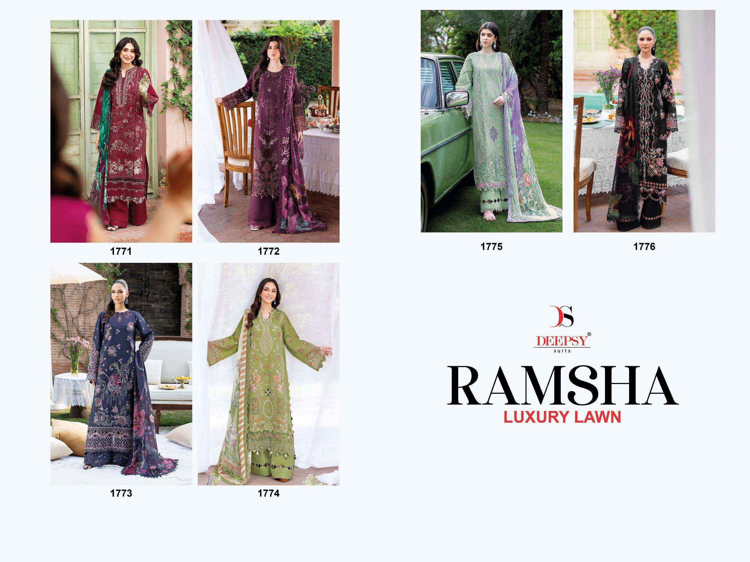 Deepsy Ramsha Cotton Dress Material 6 pcs Catalogue