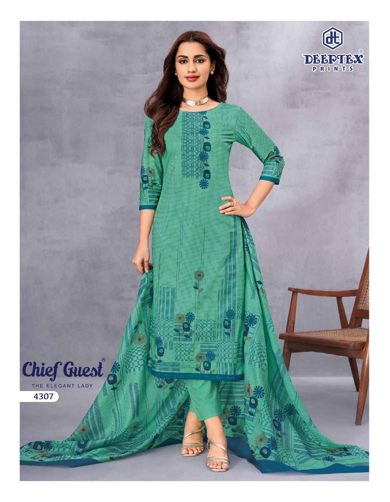 Deeptex Chief Guest Vol 43 Cotton Dress Material 15 pcs Catalogue