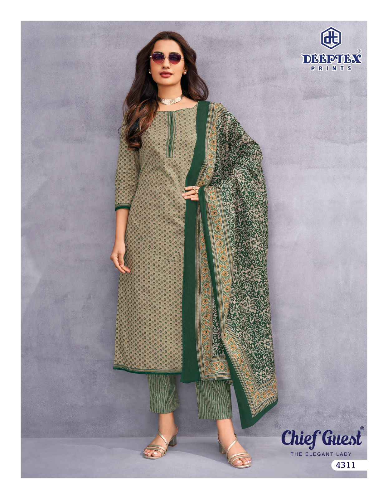 Deeptex Chief Guest Vol 43 Cotton Dress Material 15 pcs Catalogue