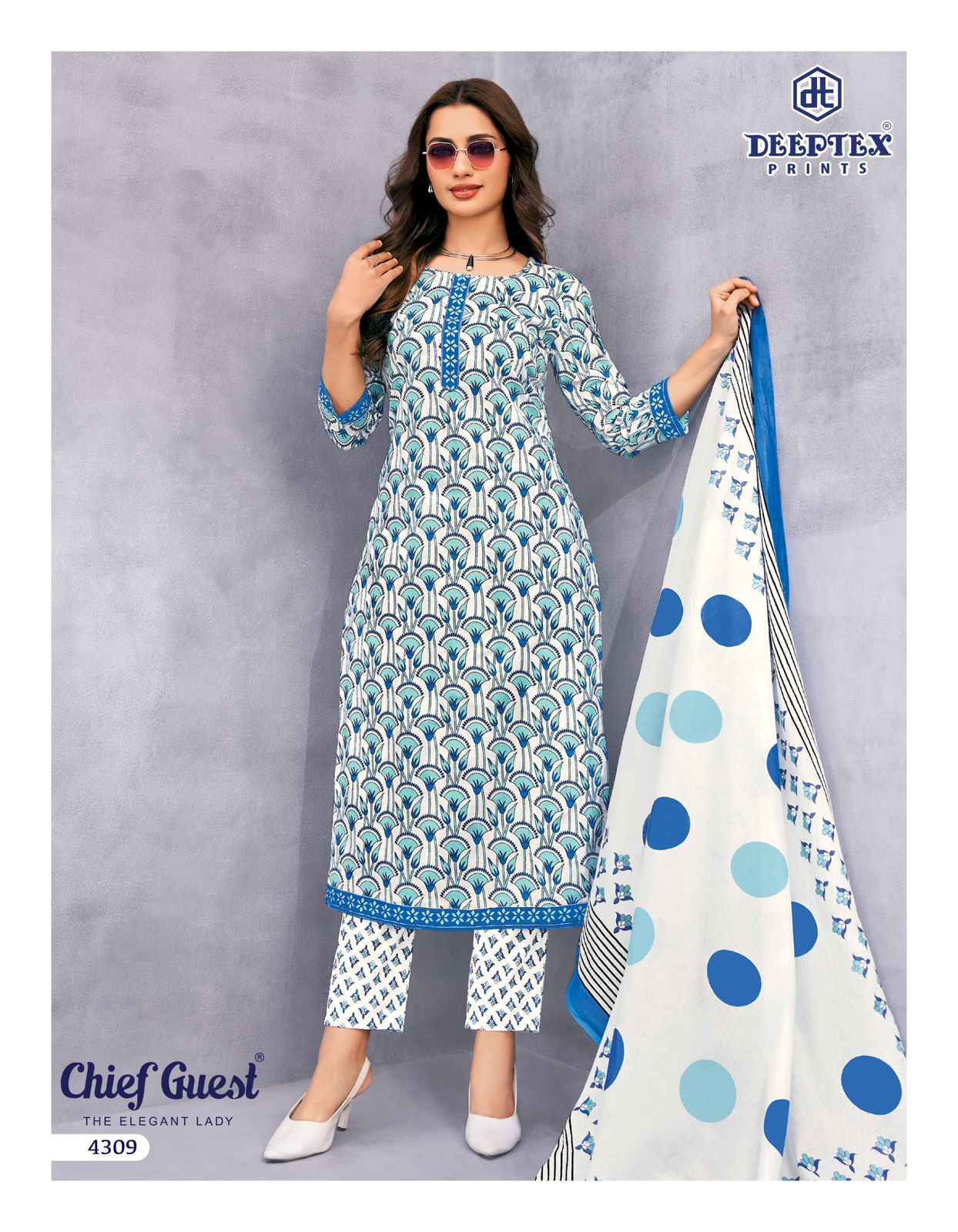 Deeptex Chief Guest Vol 43 Cotton Dress Material 15 pcs Catalogue