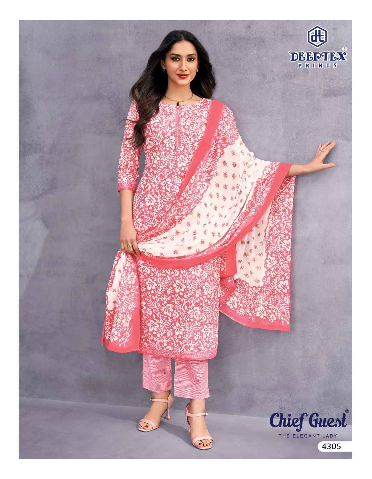 Deeptex Chief Guest Vol 43 Cotton Dress Material 15 pcs Catalogue