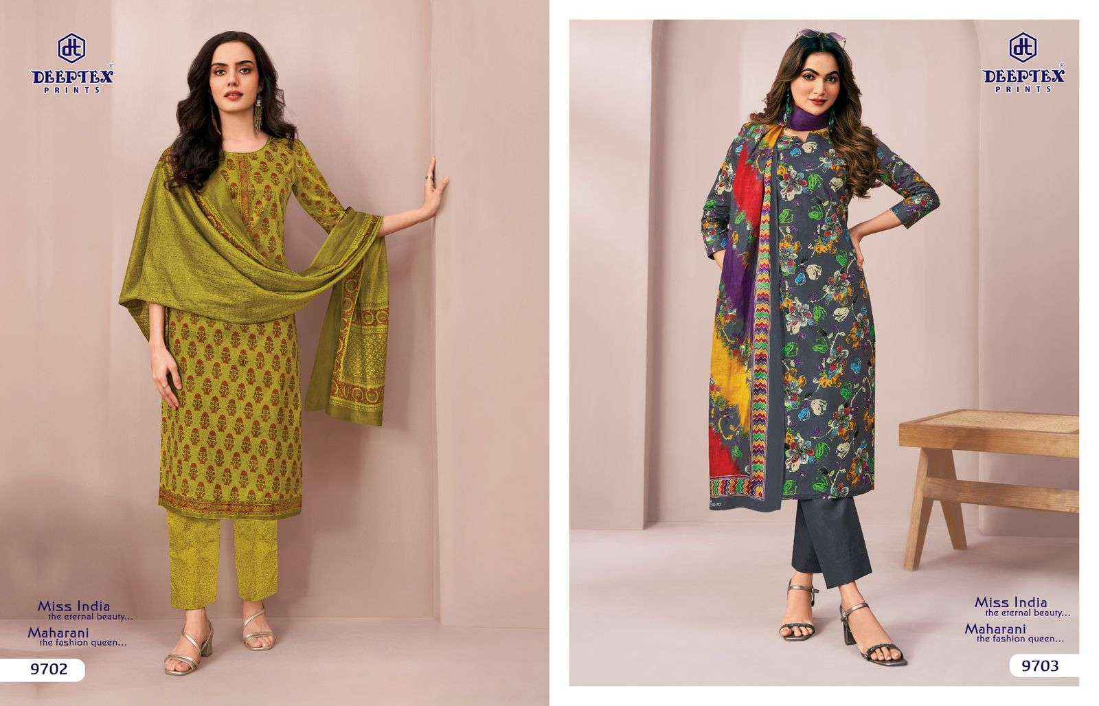 Deeptex Miss India Vol 97 Cotton Dress Material 16 pcs Catalogue
