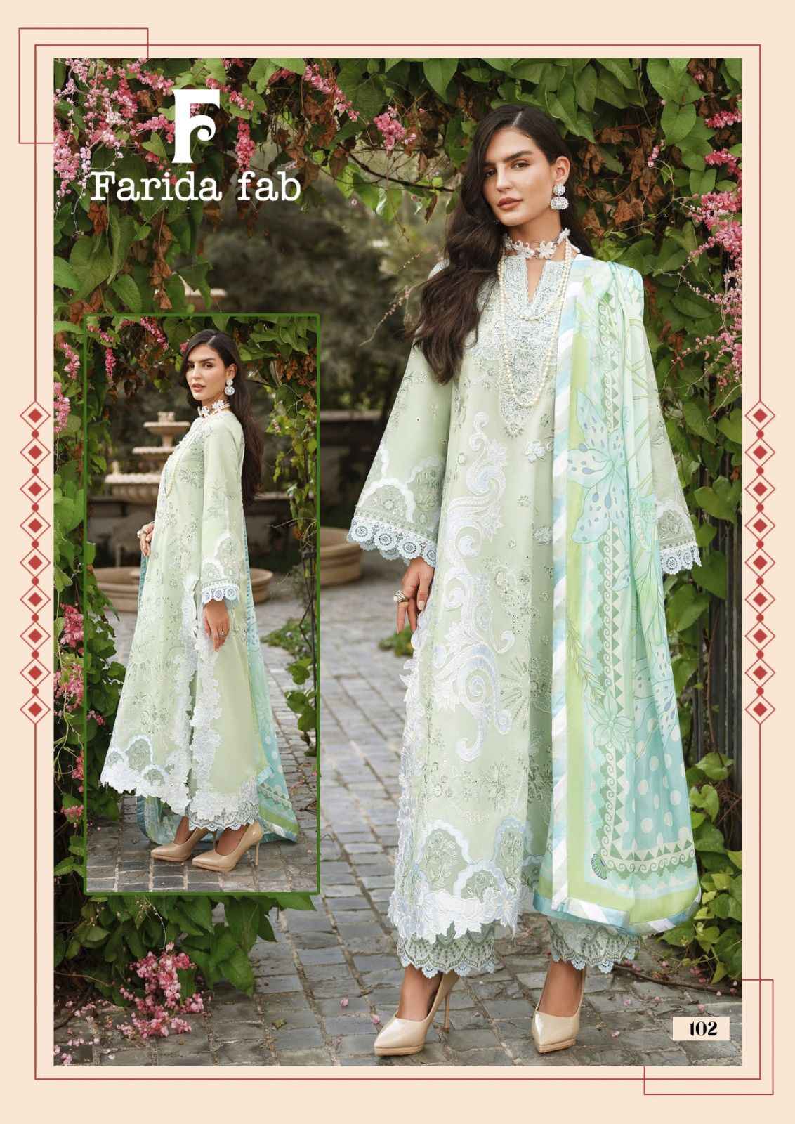 Farida Fab Mushq Cotton Dress Material 6 pcs Catalogue