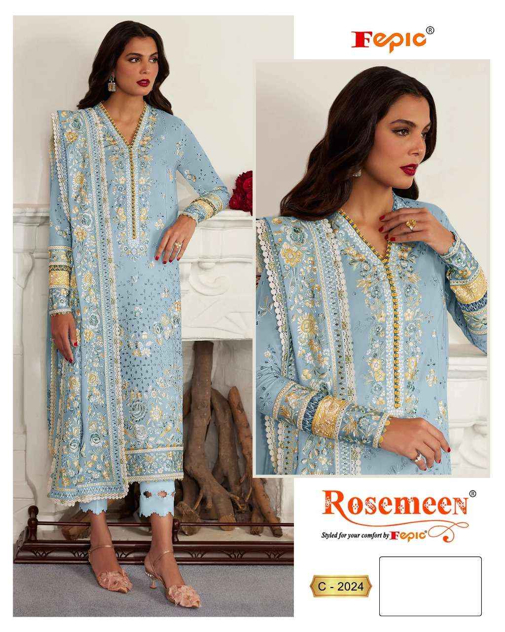Fepic Rosemeen C 2024 Cotton Dress Material 3 pcs Catalogue