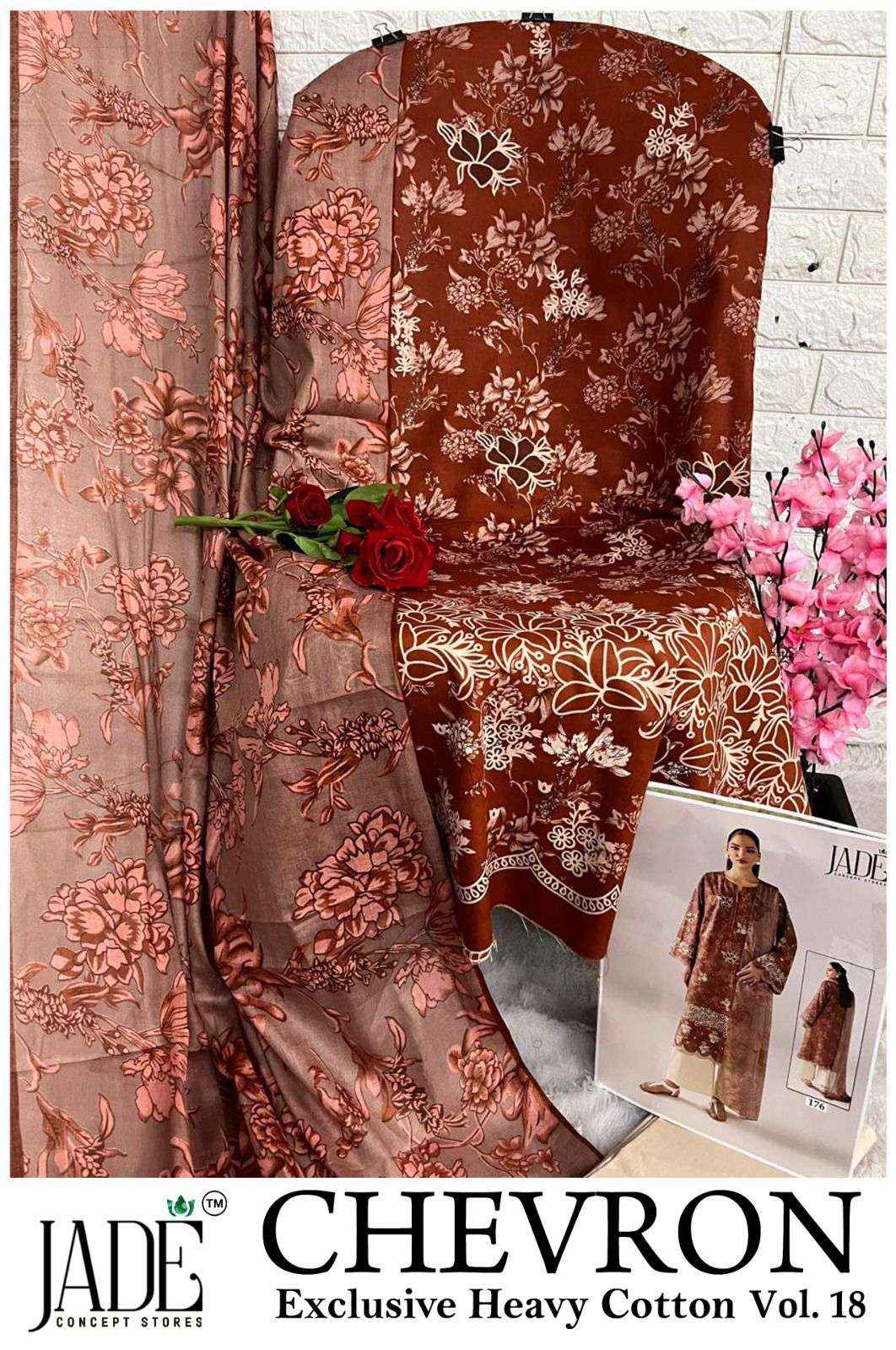 Jade Chevron Vol 18 Cotton Dress Material 6 Pc Catalog