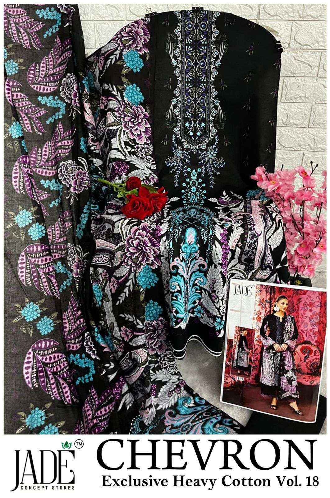 Jade Chevron Vol 18 Cotton Dress Material 6 Pc Catalog