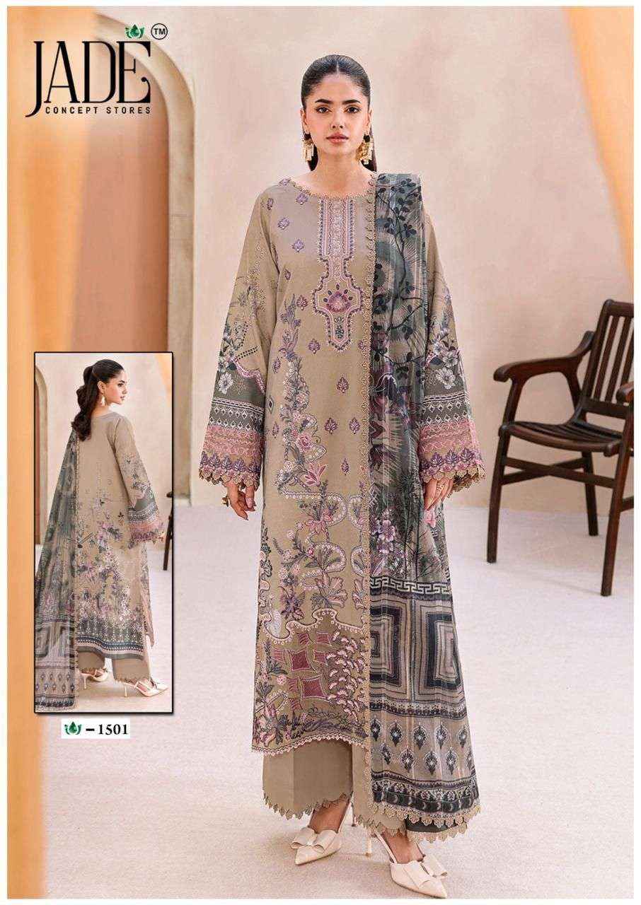 Jade Crimson Vol 15 Readymade Lawn Cotton Dress 6 pc Cataloge