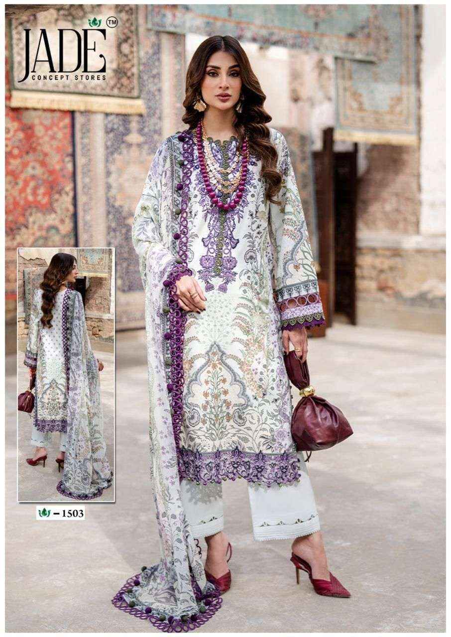 Jade Crimson Vol 15 Readymade Lawn Cotton Dress 6 pc Cataloge