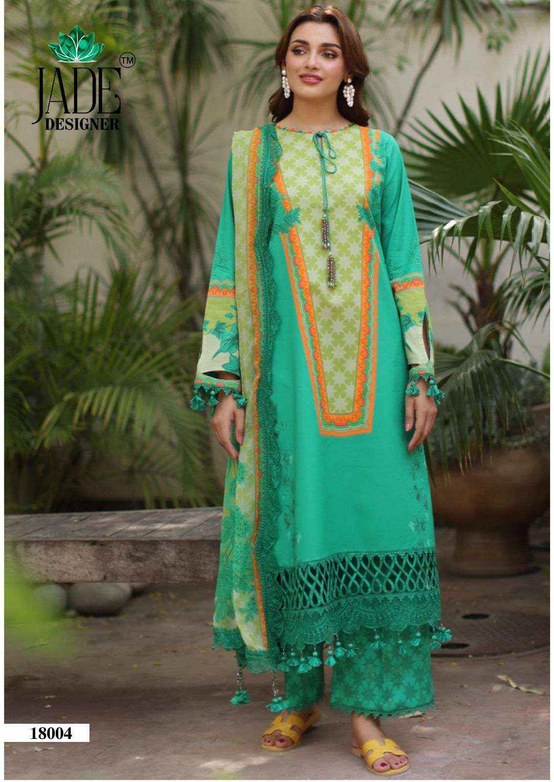 Jade Crimsons Vol 18 Cambric Cotton Dress Material 6 pc Cataloge