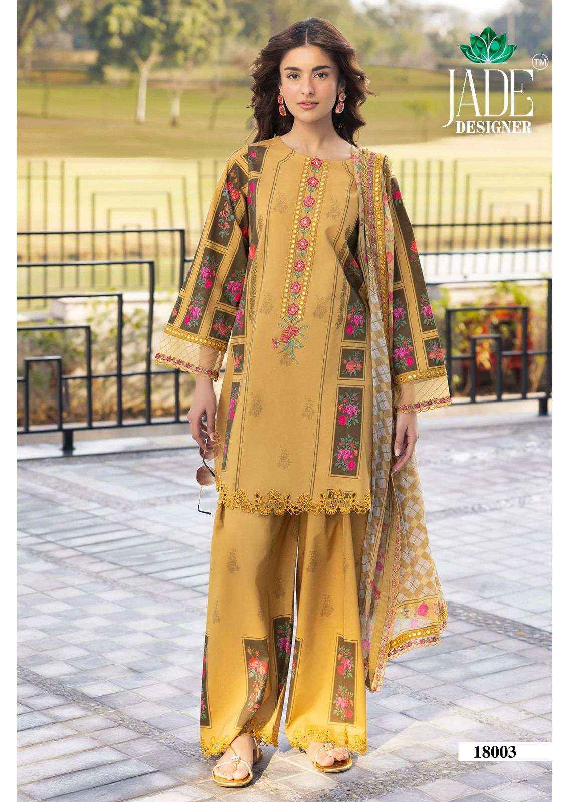 Jade Crimsons Vol 18 Cambric Cotton Dress Material 6 pc Cataloge