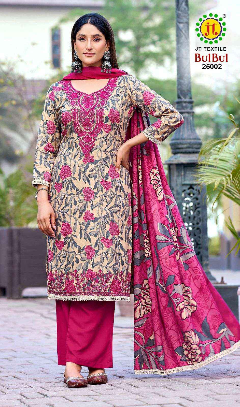 Jt Bulbul Vol 25 Rayon Dress Material 5 pcs Catalogue