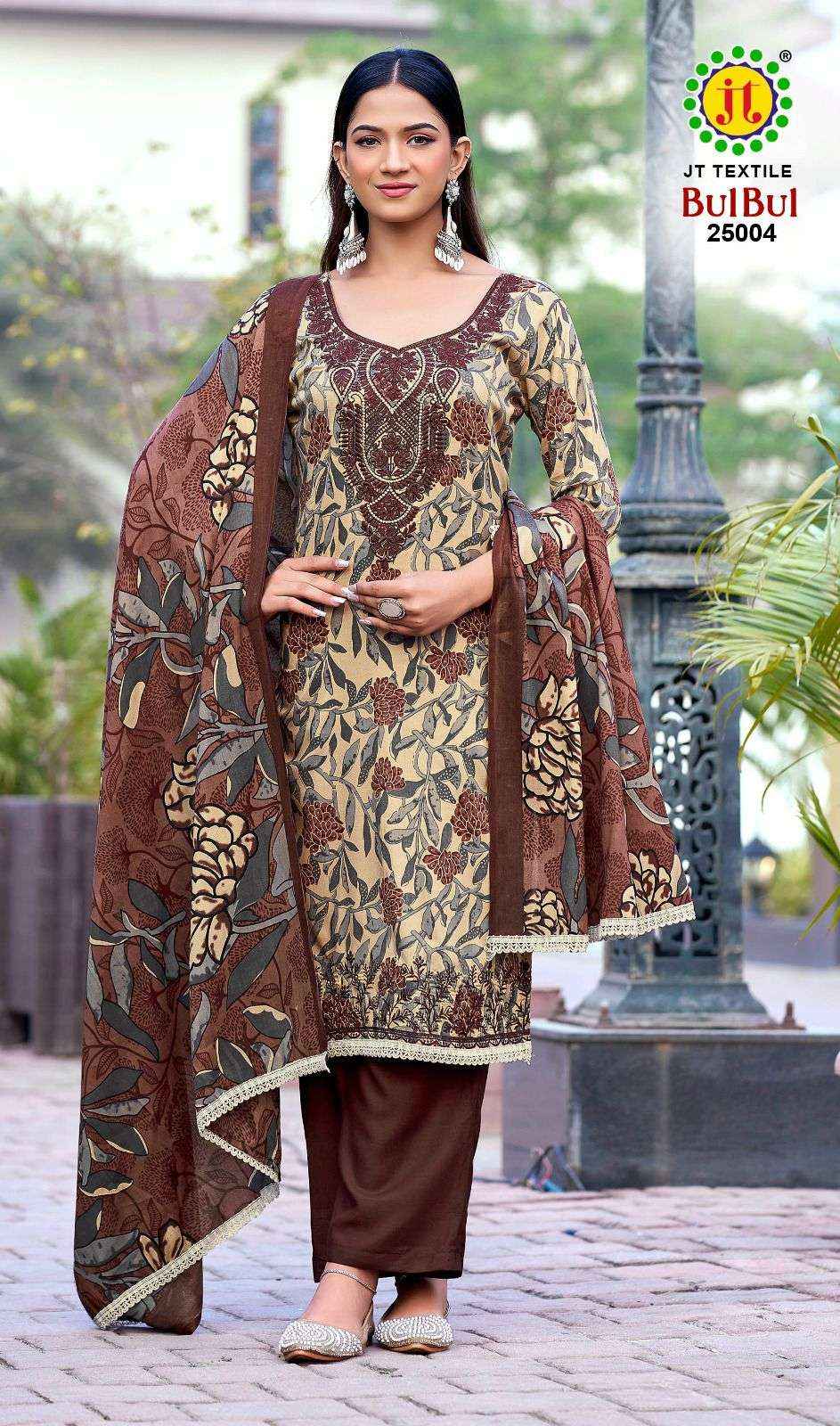 Jt Bulbul Vol 25 Rayon Dress Material 5 pcs Catalogue
