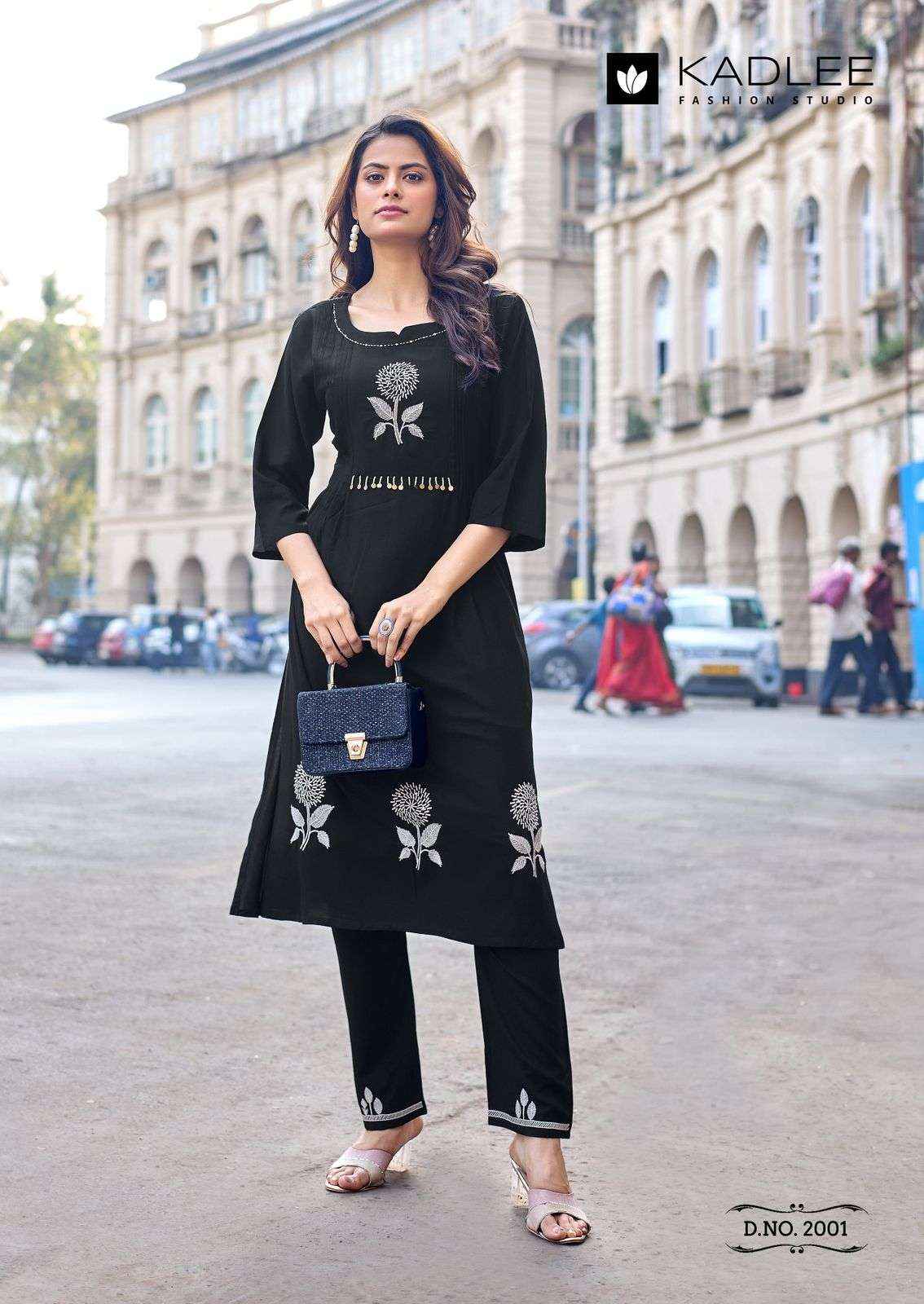 Kadlee Fashion Queen Rayon Kurti With Bottom 6 pcs Catalogue