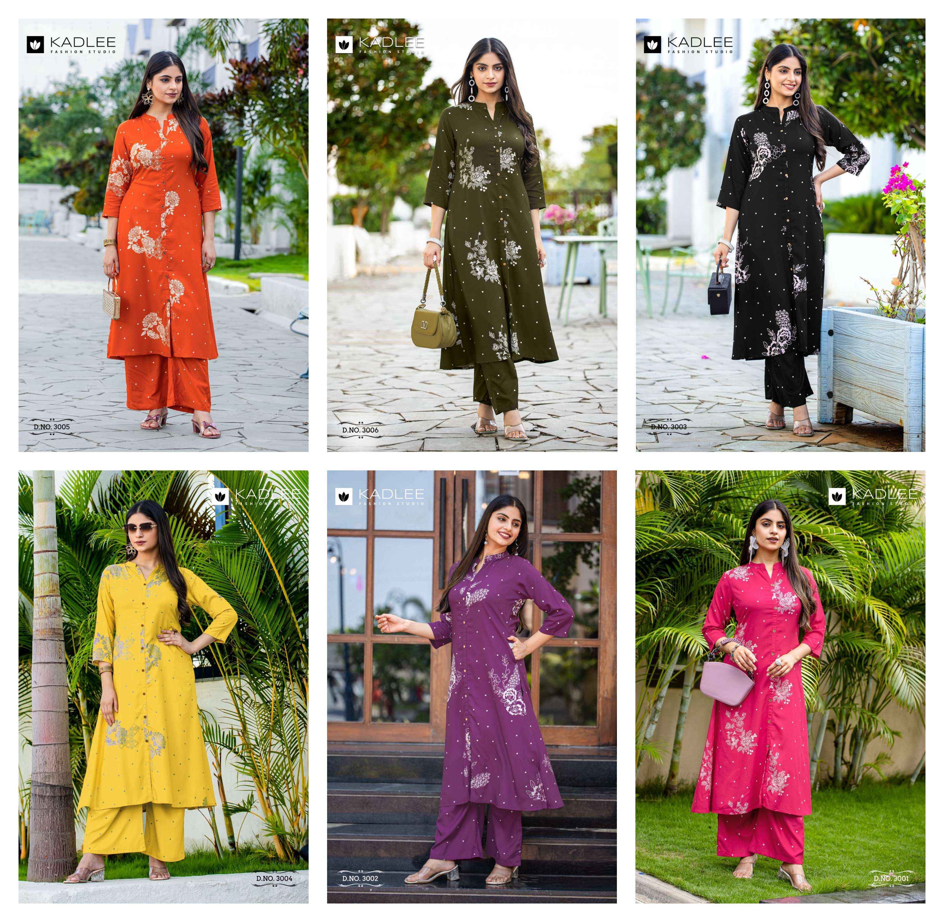 Kadlee Karnaee Rayon Kurti With Bottom 6 pcs Catalogue