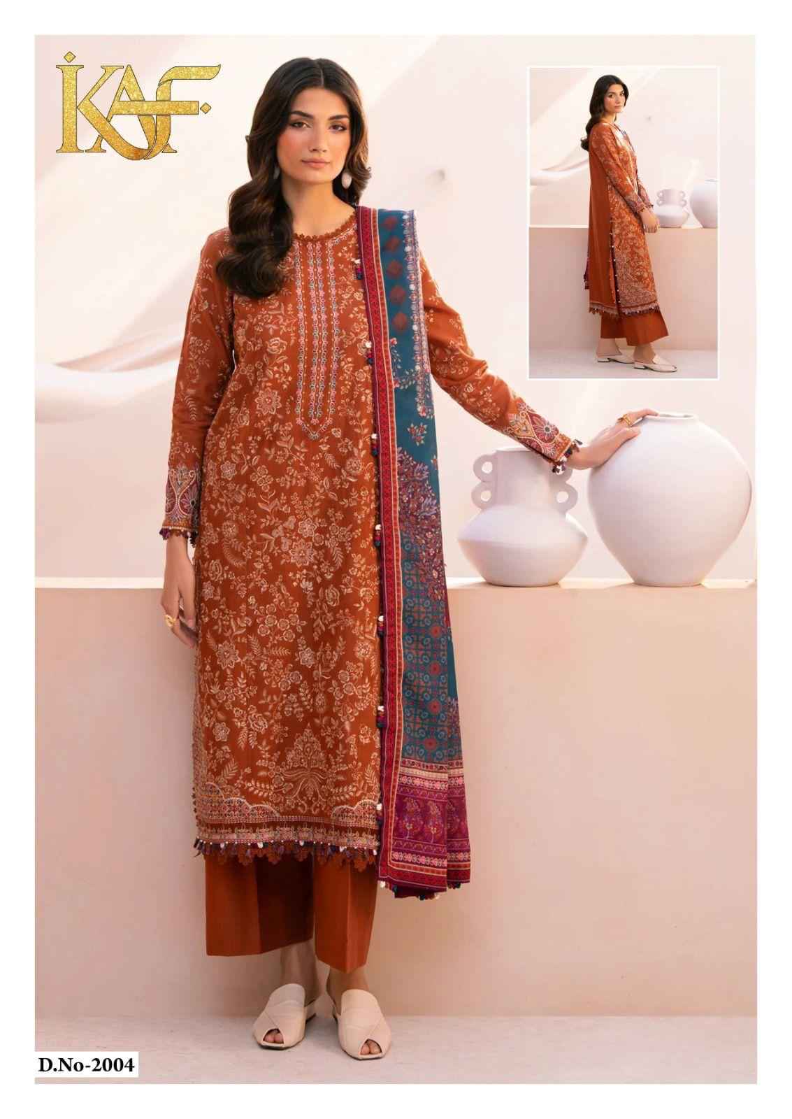 KAF Fabric Evayra Gulaal vol 2 Cotton Dress Material 6 Pc Catalouge