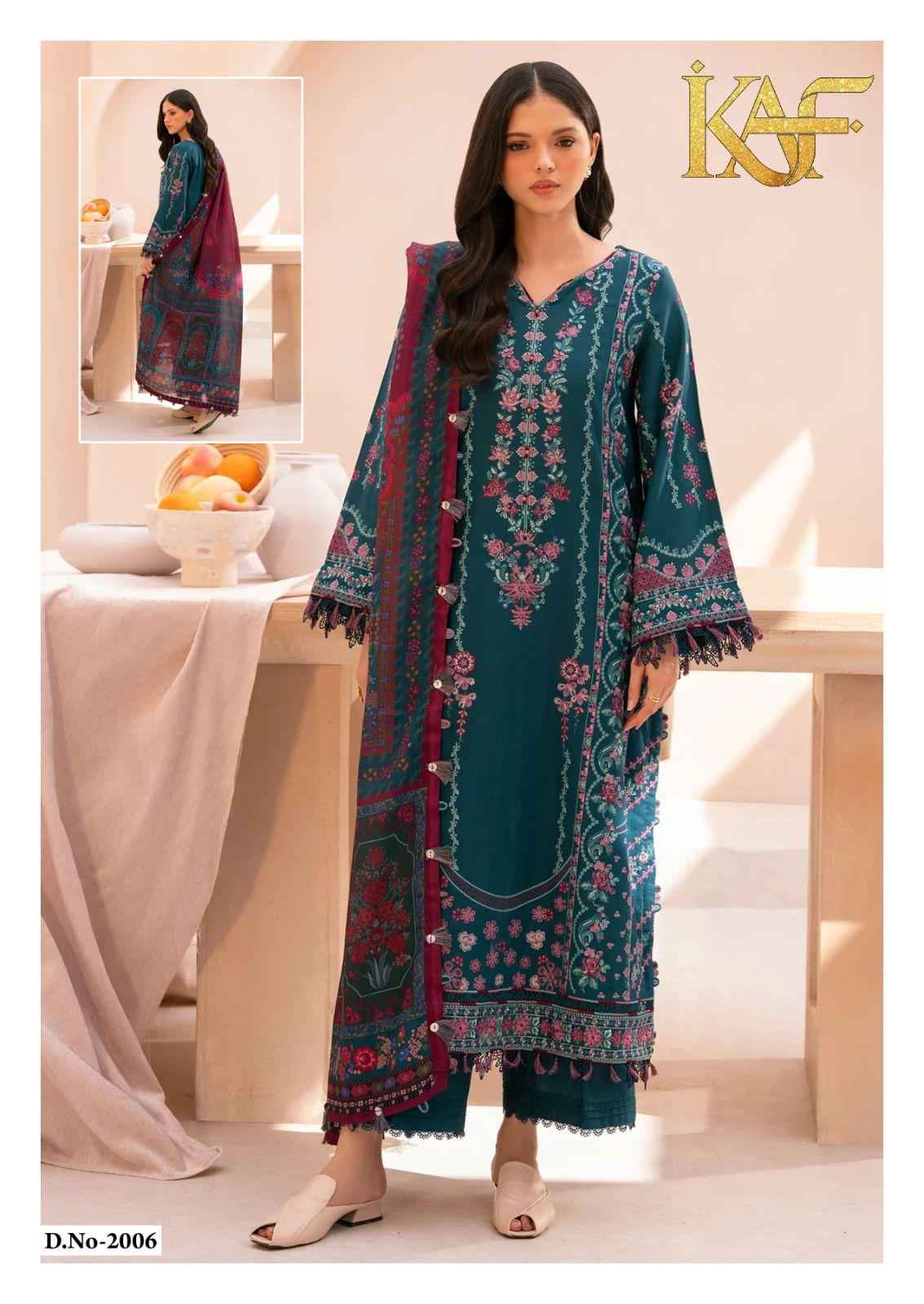 KAF Fabric Evayra Gulaal vol 2 Cotton Dress Material 6 Pc Catalouge