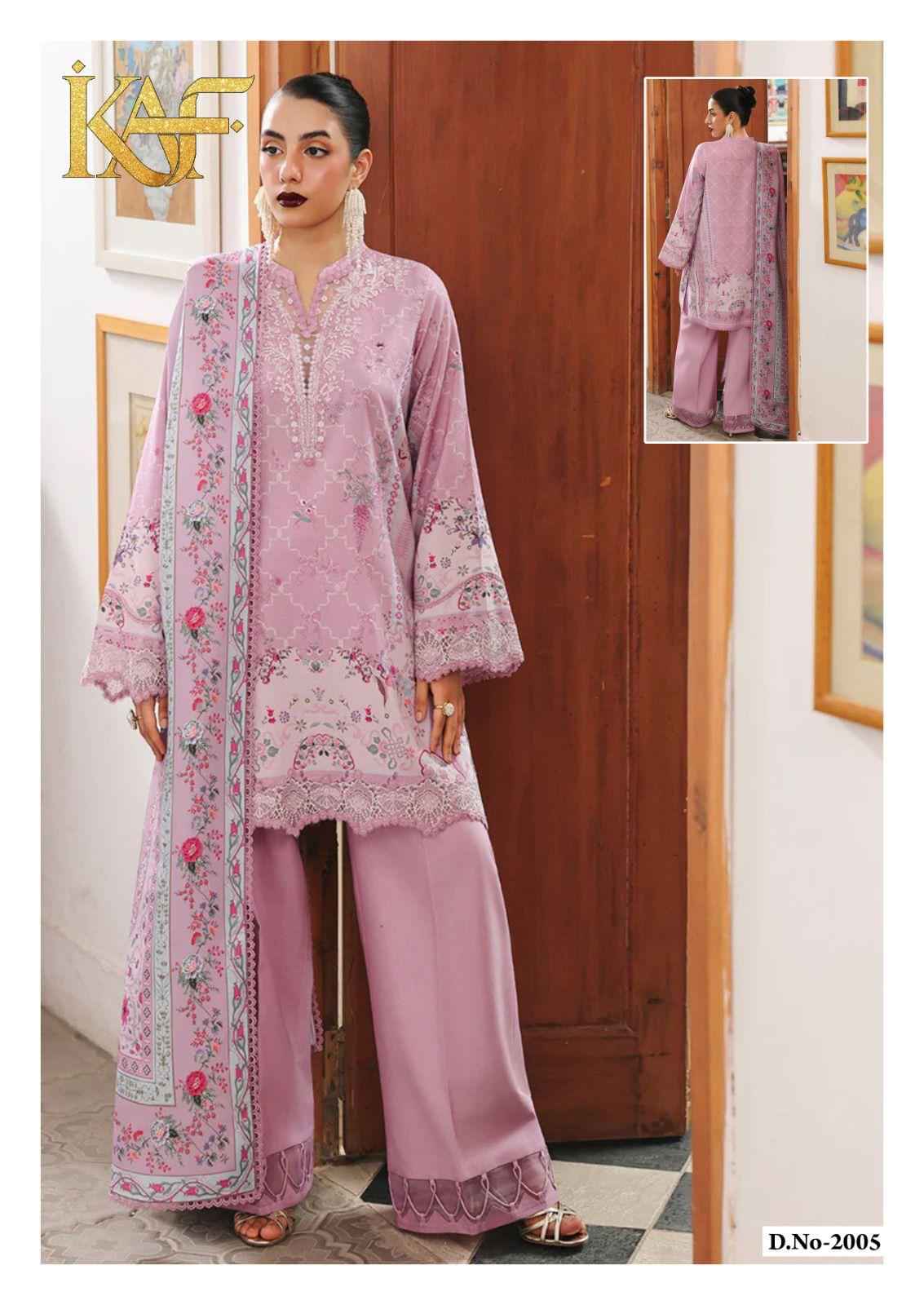 KAF Fabric Evayra Gulaal vol 2 Cotton Dress Material 6 Pc Catalouge