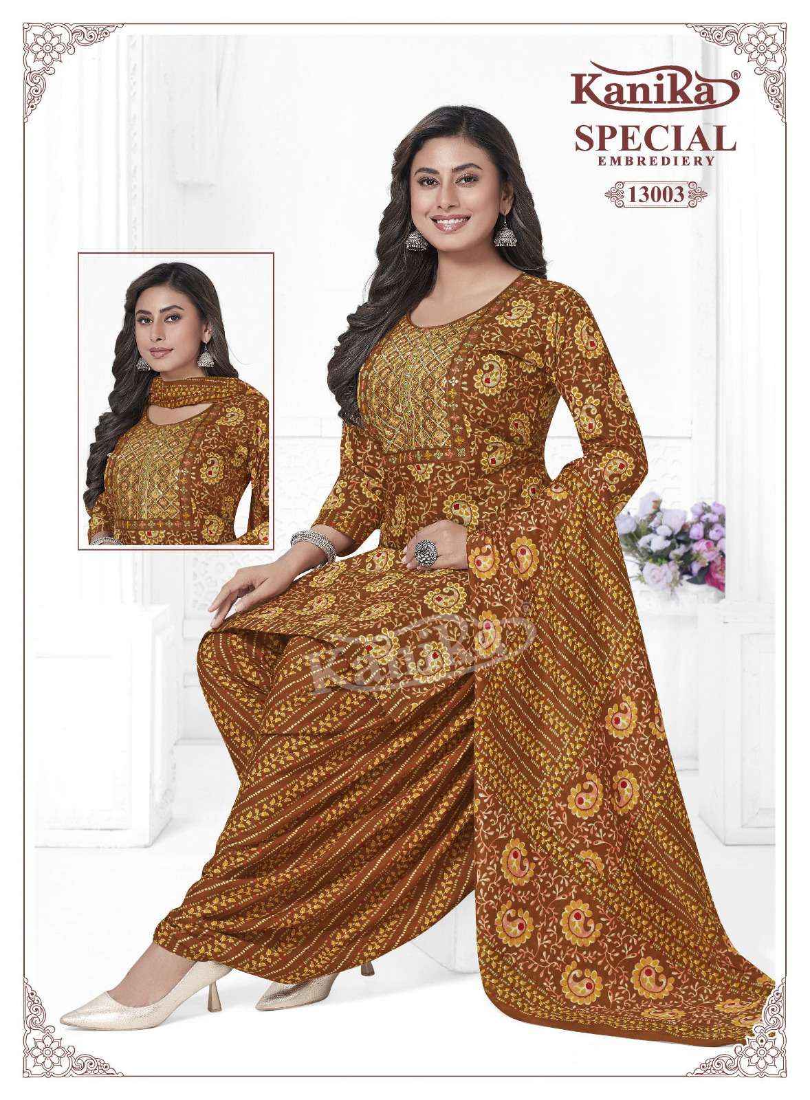 Kanika Special Embroidery Vol 13 Cotton Kurti Combo 12 pcs Catalogue