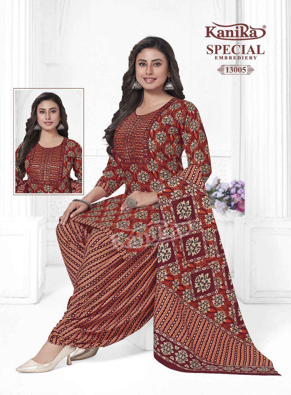 Kanika Special Embroidery Vol 13 Cotton Kurti Combo 12 pcs Catalogue