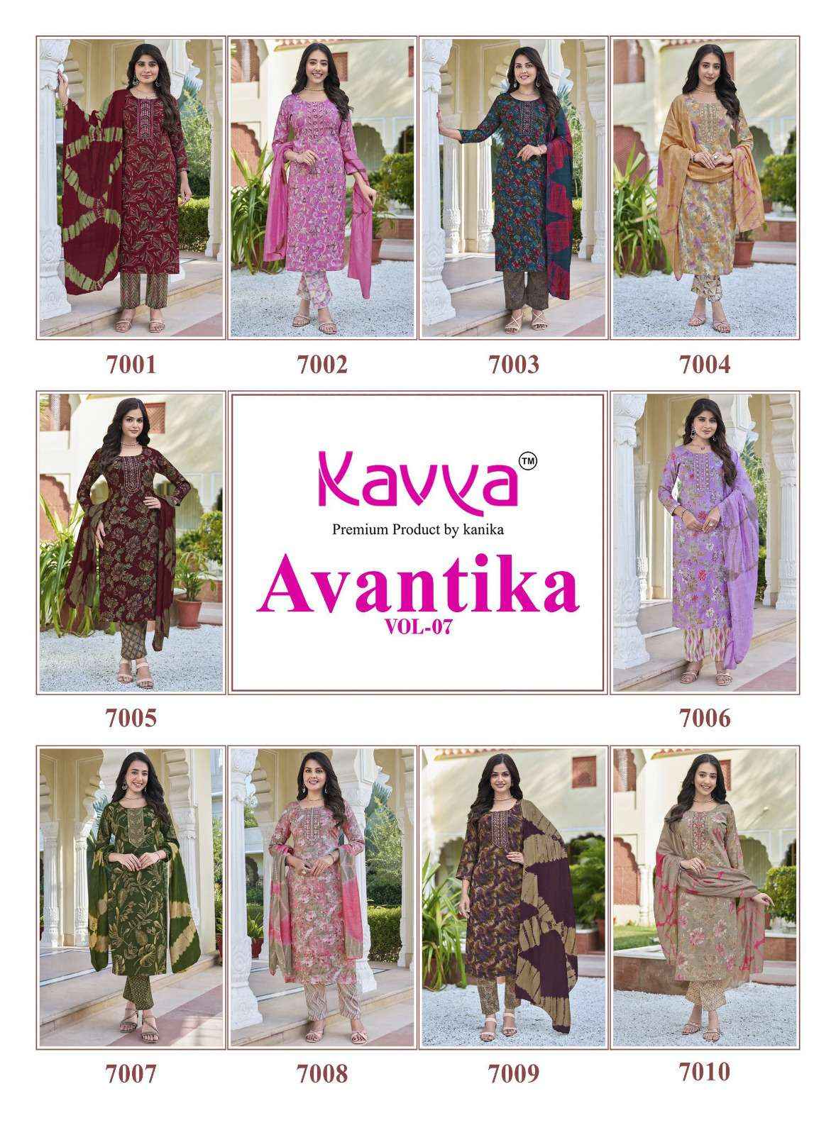 Kavya Avantika Vol 7 Capsule Kurti Combo 10 pcs Catalogue