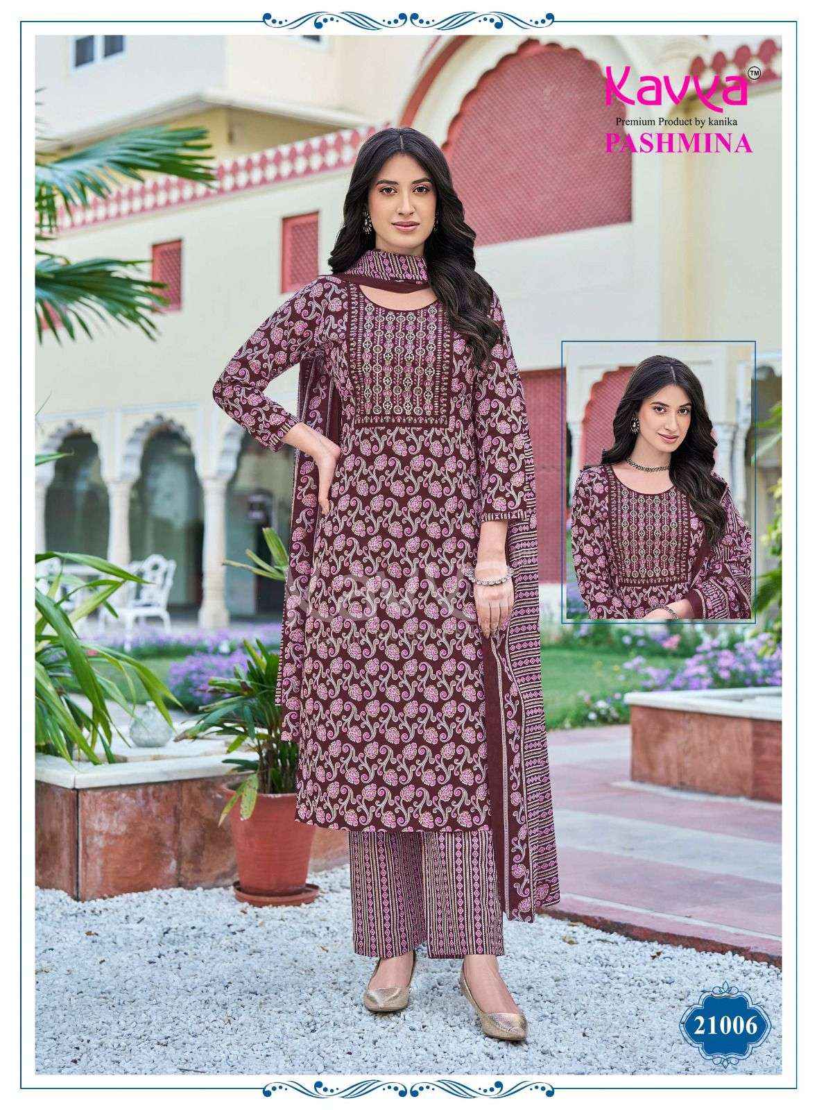 Kavya Pashmina Vol 21 Malasian Cotton Kurti Combo 10 pcs Catalogue