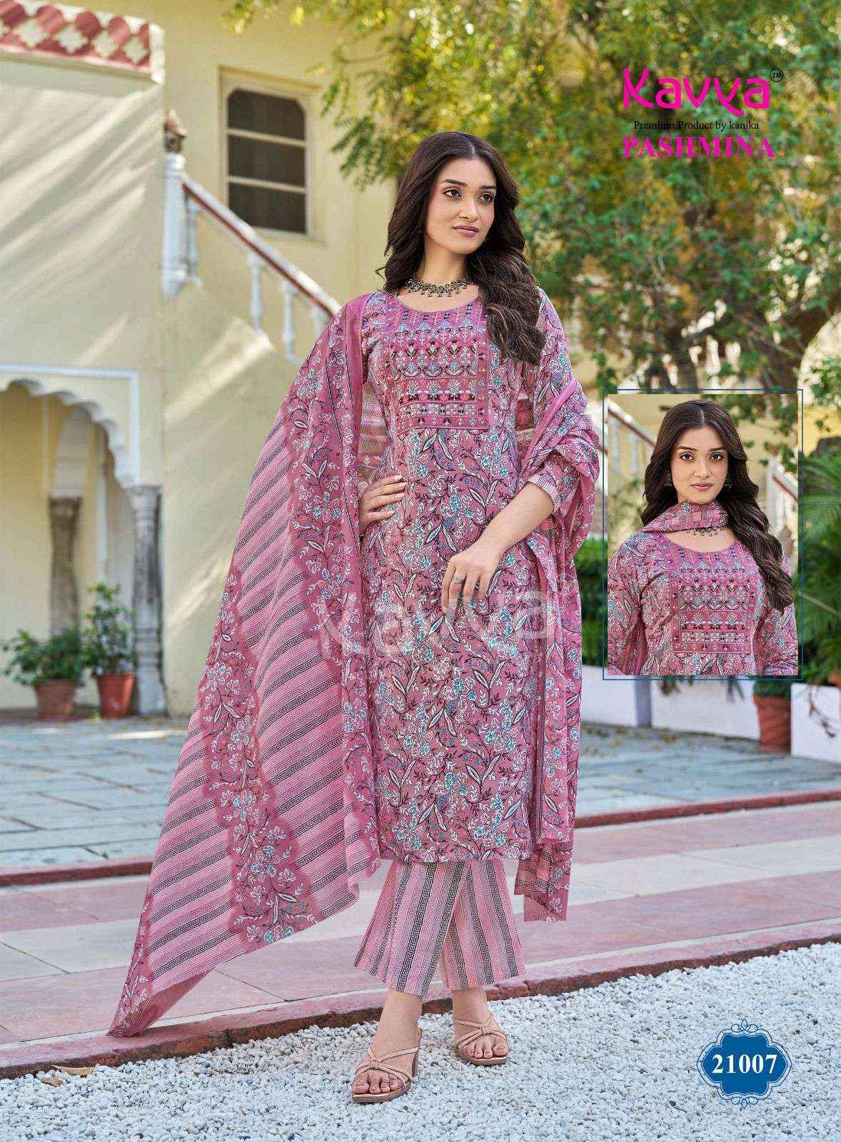 Kavya Pashmina Vol 21 Malasian Cotton Kurti Combo 10 pcs Catalogue