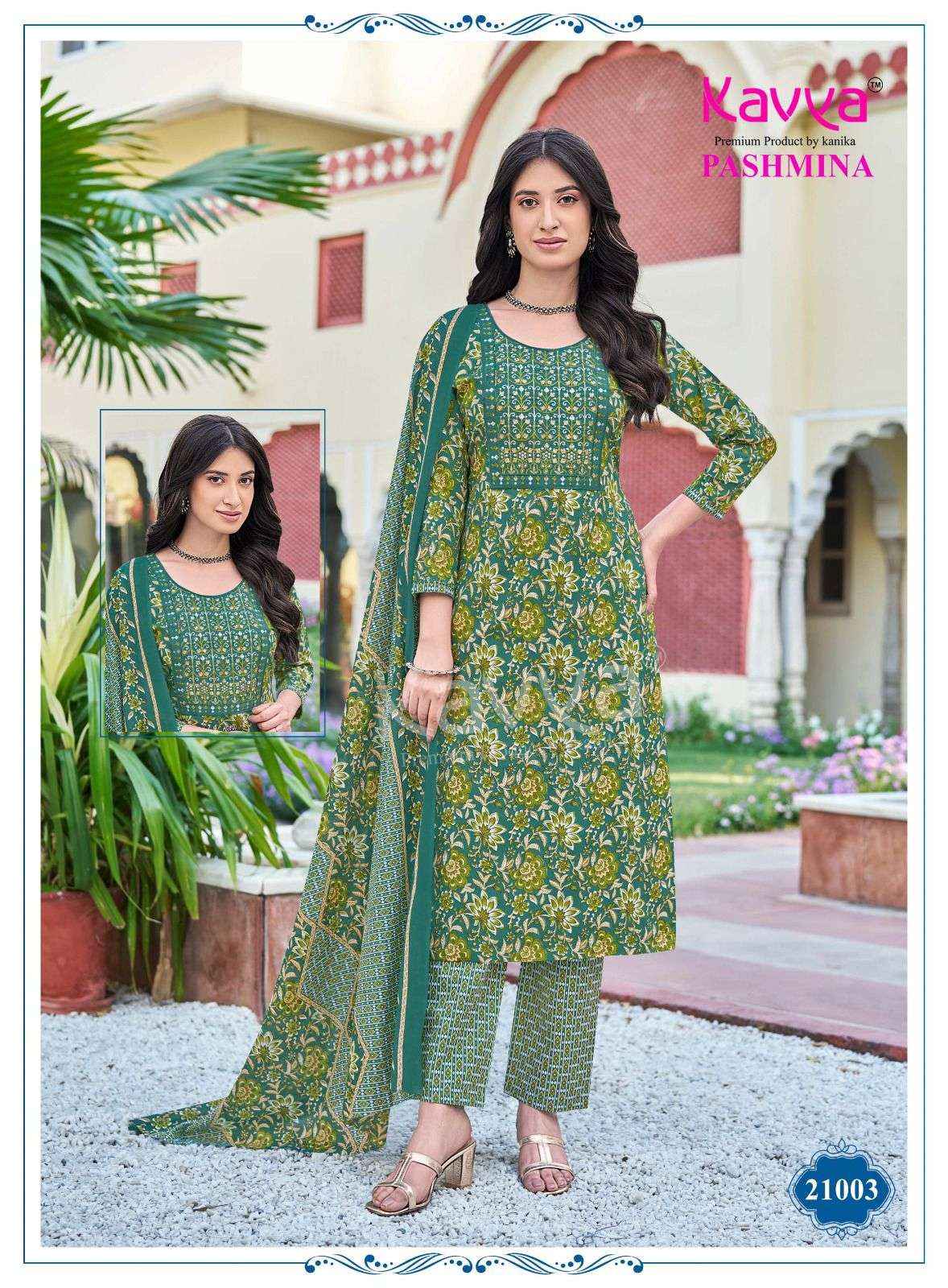 Kavya Pashmina Vol 21 Malasian Cotton Kurti Combo 10 pcs Catalogue