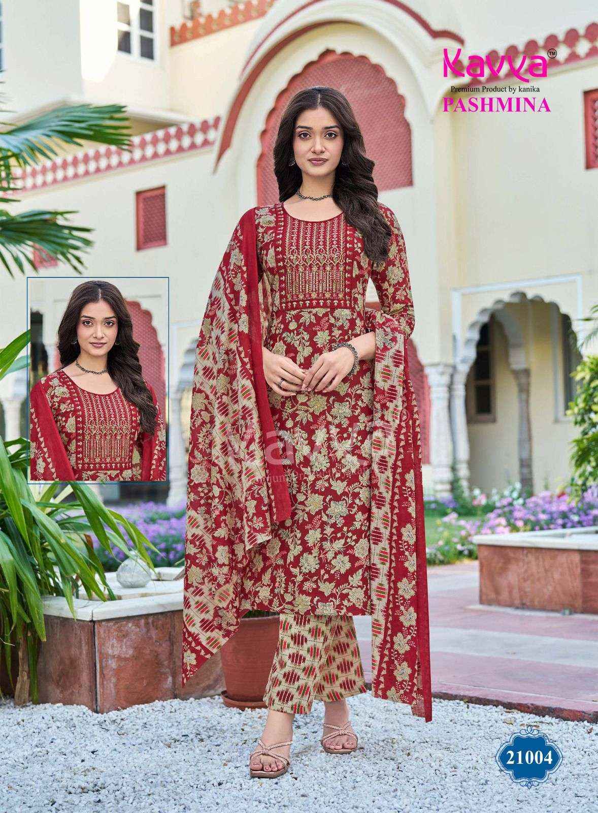 Kavya Pashmina Vol 21 Malasian Cotton Kurti Combo 10 pcs Catalogue