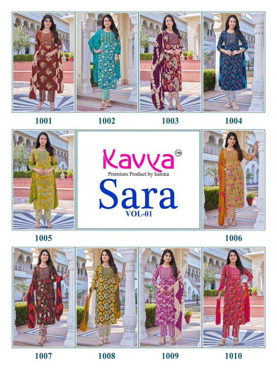 Kavya Sara Vol 1 Capsule Kurti Combo 10 pcs Catalogue