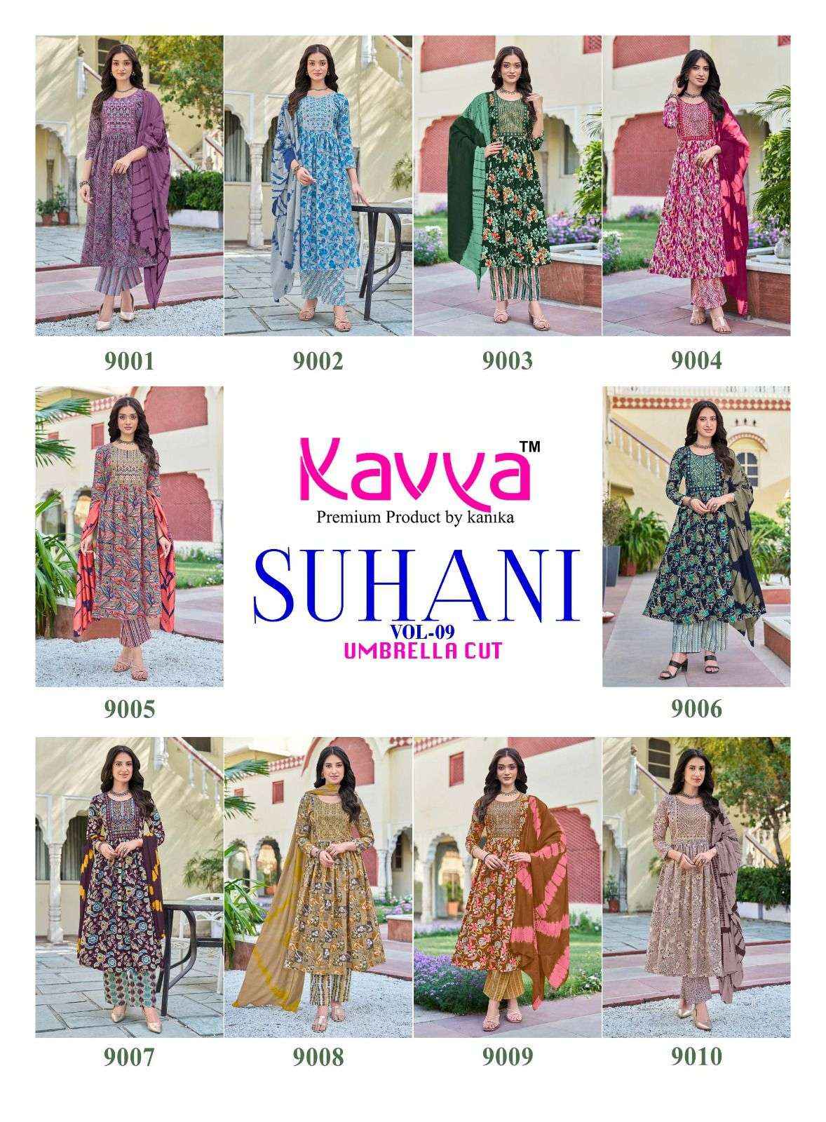 Kavya Suhani Vol 9 Viscose Kurti Combo 10 pcs Catalogue