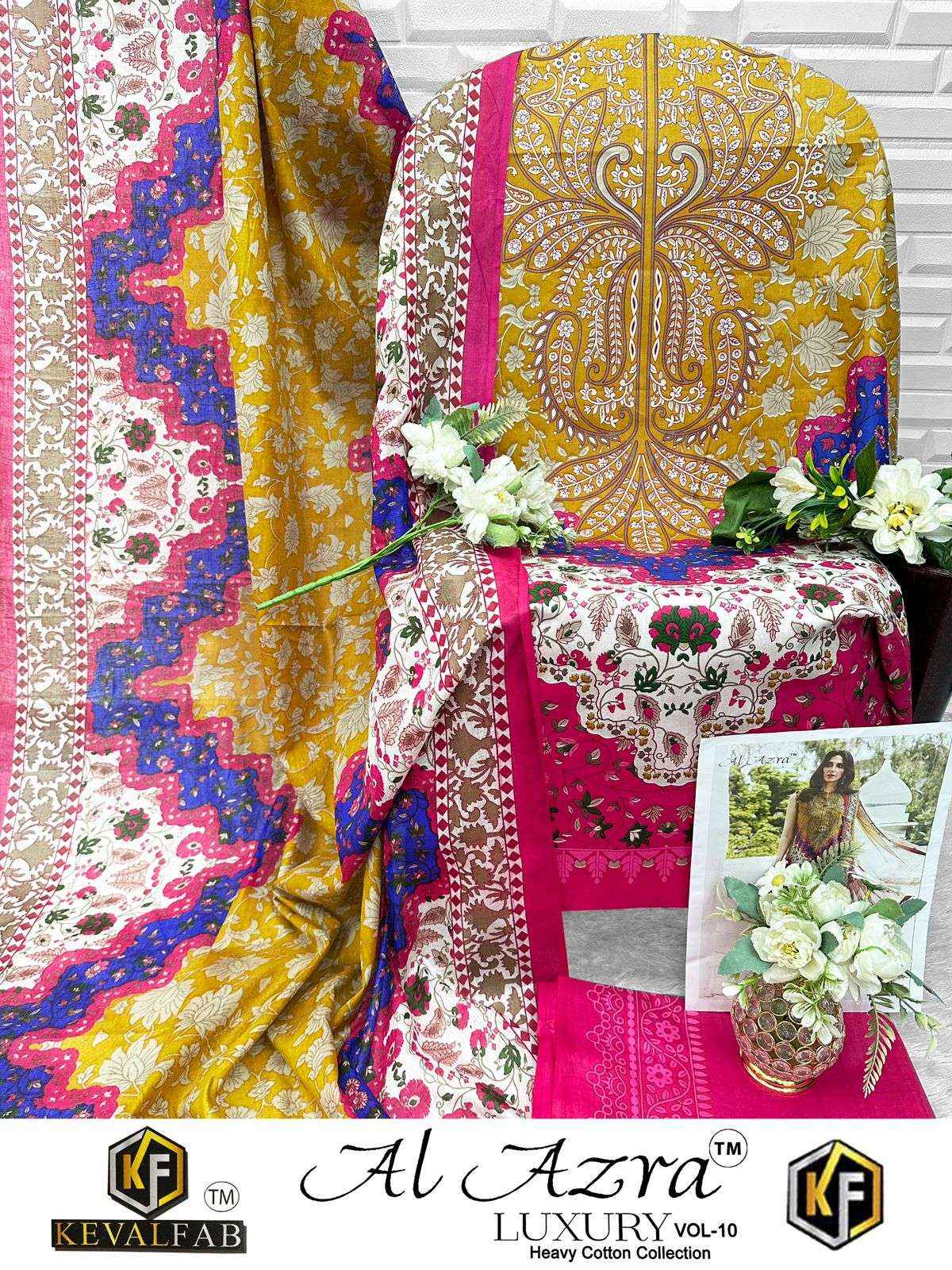 Keval Fab Al Azara Vol 10 Cotton Dress Material 6 pcs Catalogue