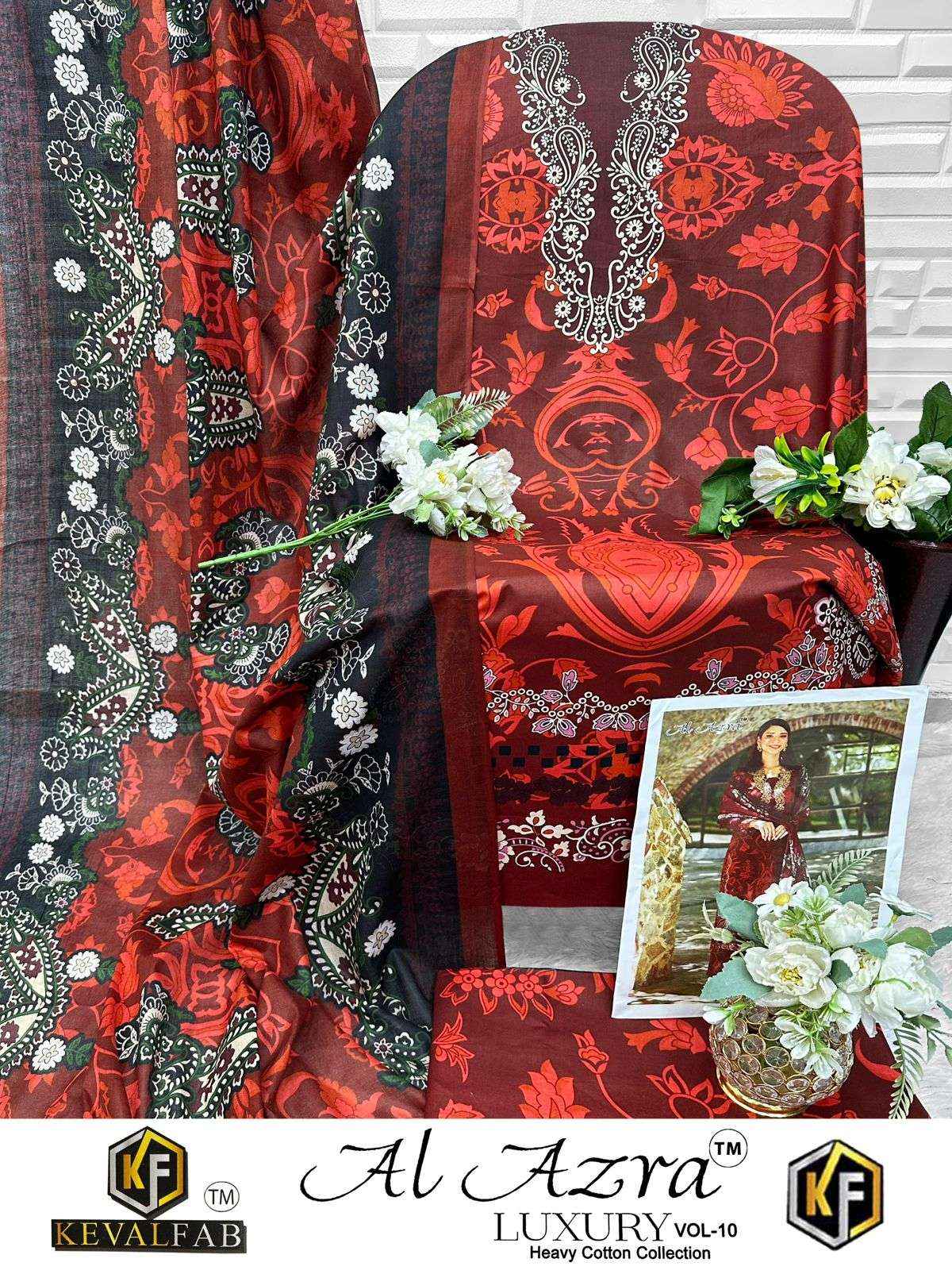 Keval Fab Al Azara Vol 10 Cotton Dress Material 6 pcs Catalogue