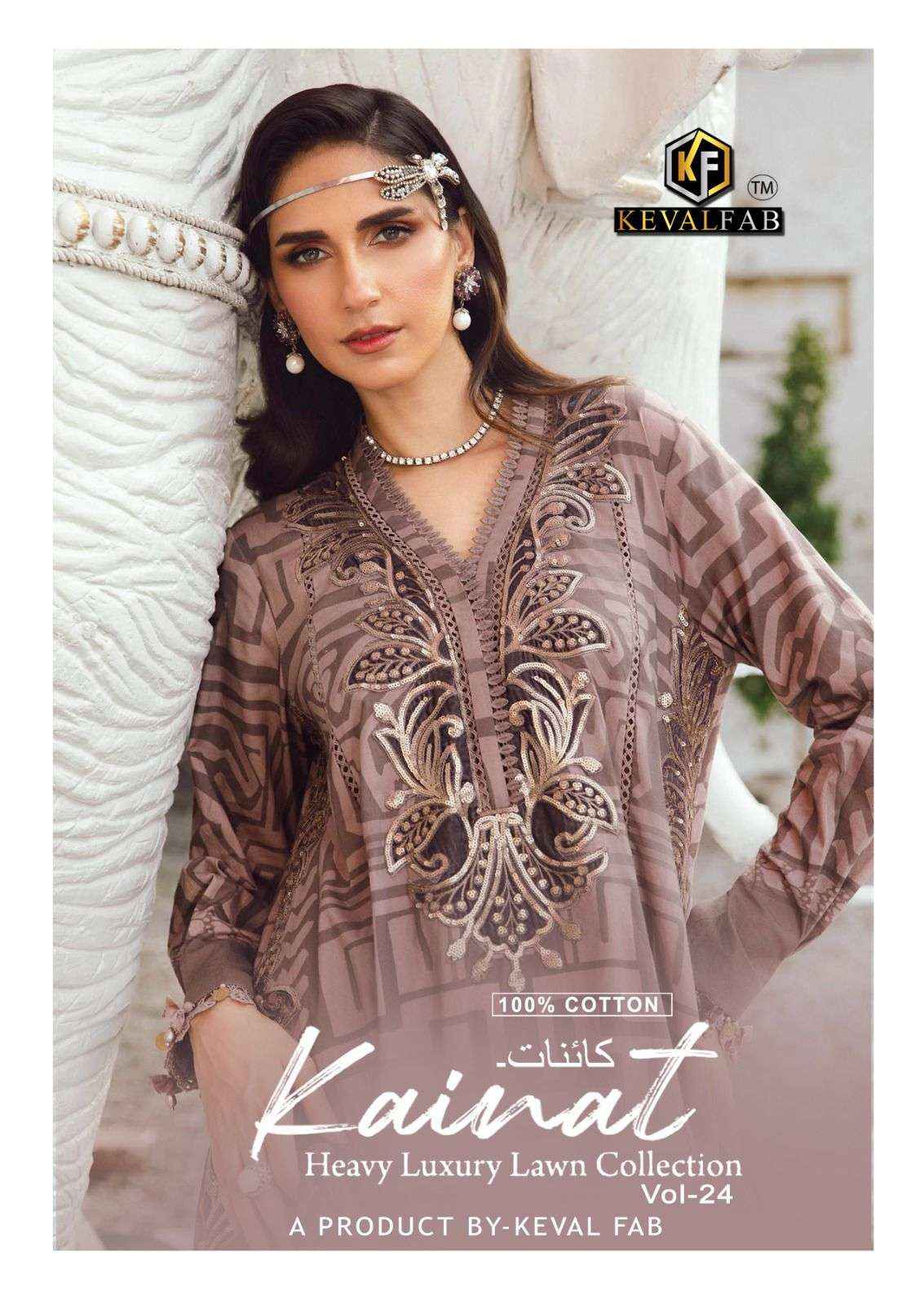 Keval Fab Kainat Vol 24 Cotton Dress Material 6 pcs Catalogue