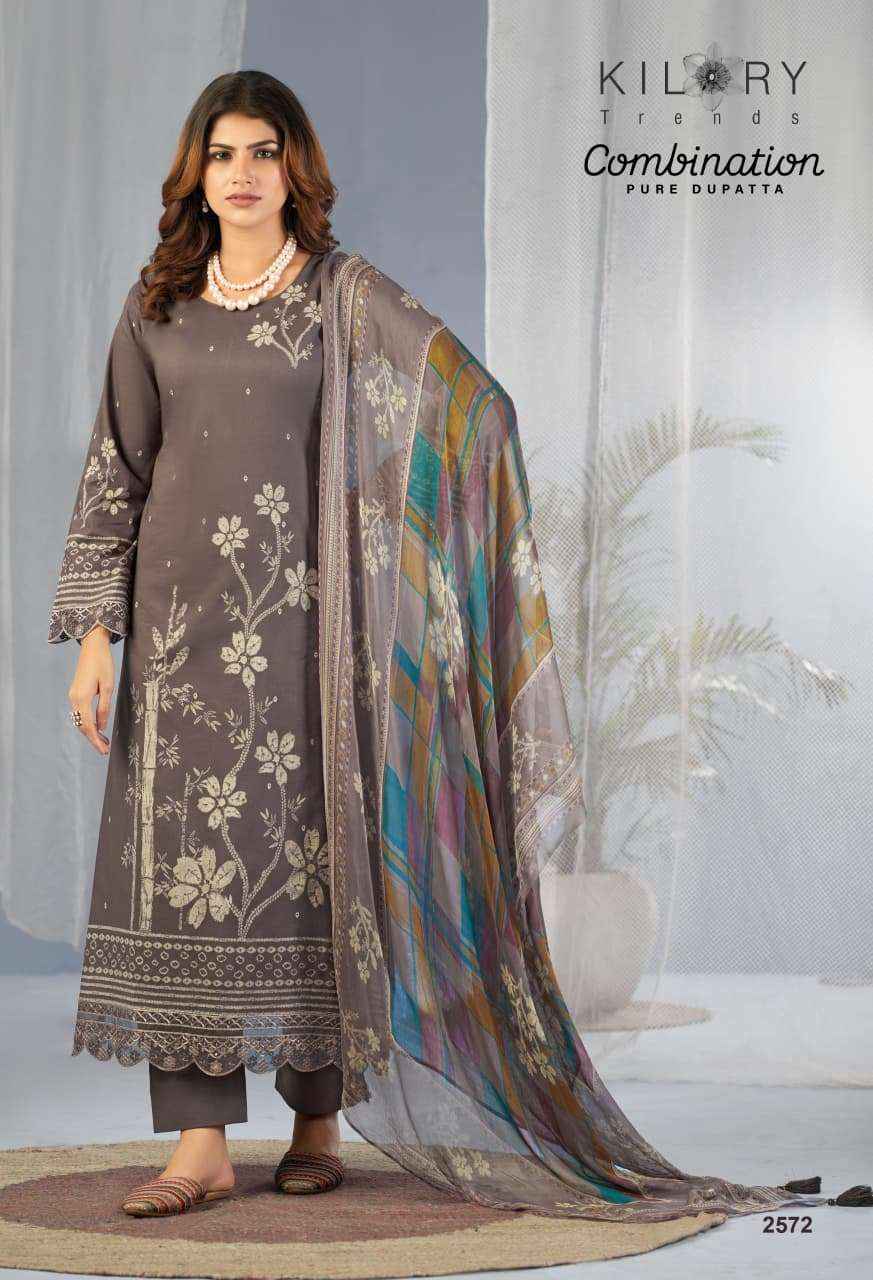 Kilory Trends Combination Lawn Cotton Dress Material 6 pcs Catalogue