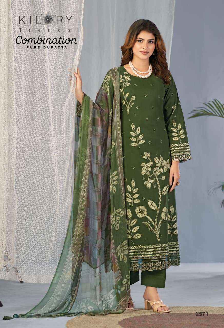 Kilory Trends Combination Lawn Cotton Dress Material 6 pcs Catalogue