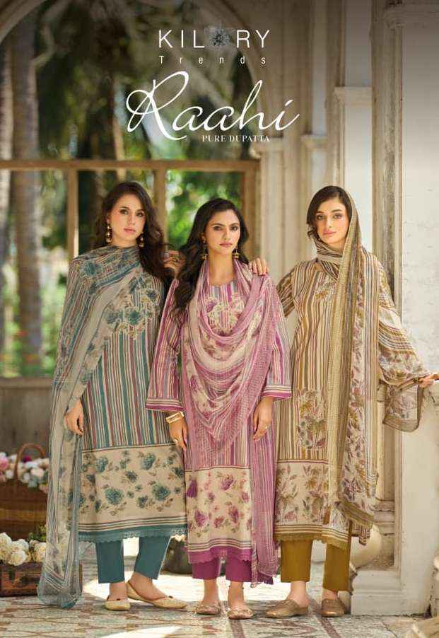 Kilory Trends Raahi Lawn Cotton Dress Material 6 pcs Catalogue