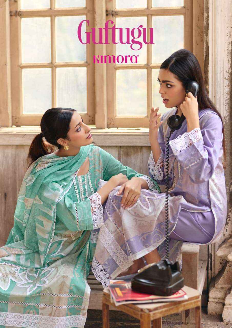 Kimora Guftugu Vol 75 Lawn Cotton Dress Material 4 pcs Catalogue