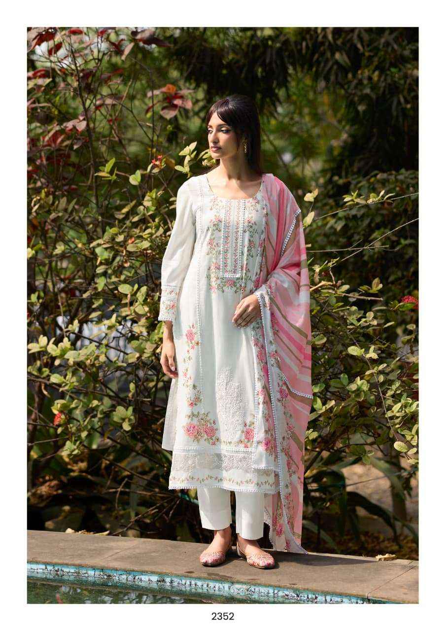 Kimora Nazrana Vol 77 Lawn Cotton Dress Material 4 pcs Catalogue