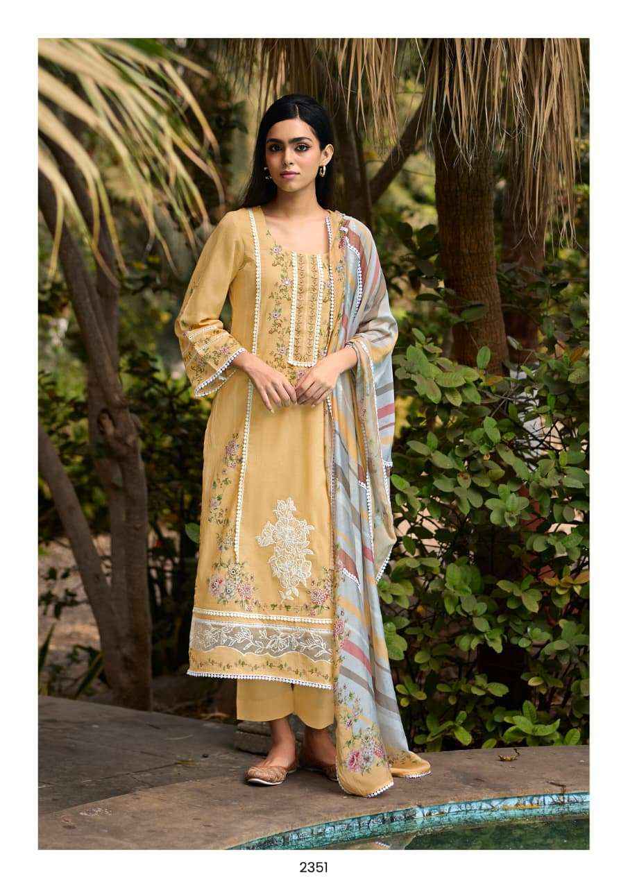 Kimora Nazrana Vol 77 Lawn Cotton Dress Material 4 pcs Catalogue
