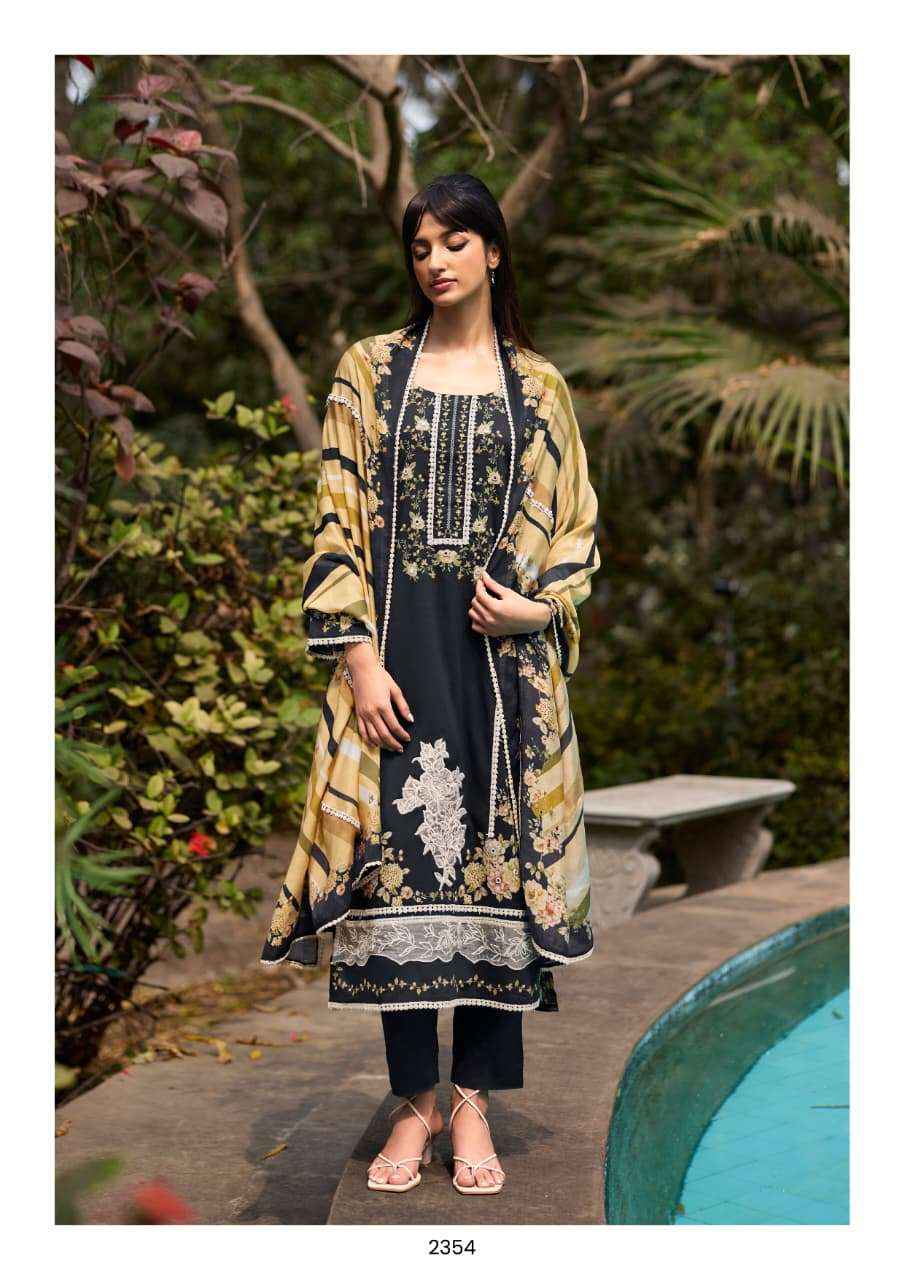 Kimora Nazrana Vol 77 Lawn Cotton Dress Material 4 pcs Catalogue