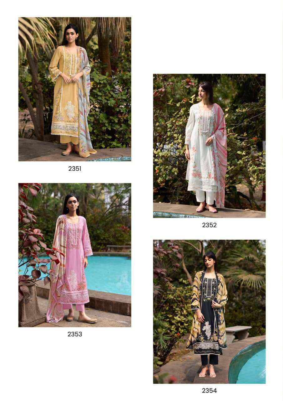 Kimora Nazrana Vol 77 Lawn Cotton Dress Material 4 pcs Catalogue