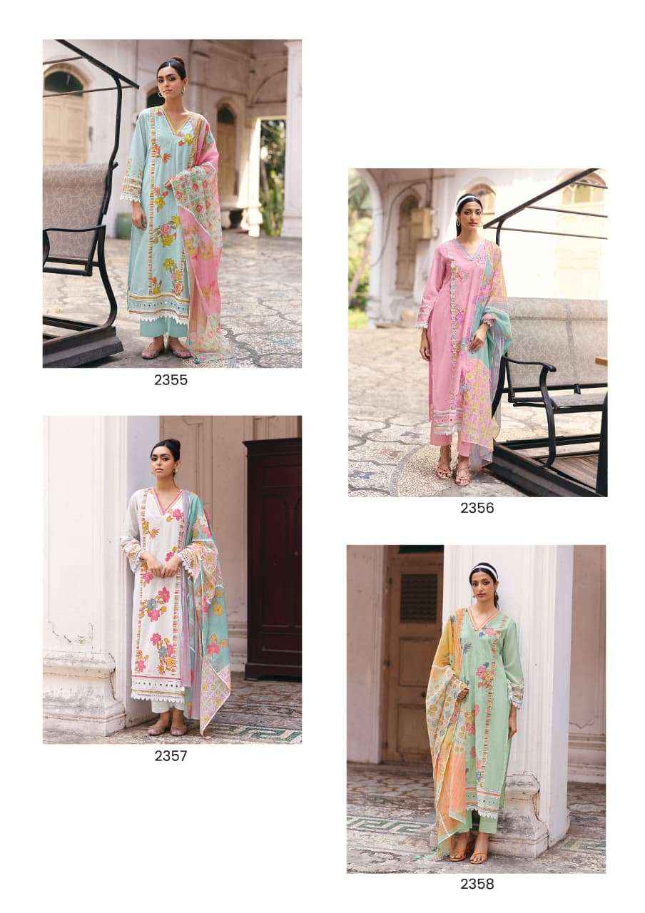 Kimora Saheli Lawn Cotton Dress Material 4 pcs Catalogue
